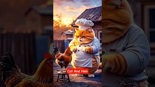 Cat And Hen 😺 #animatedshorts #catshorts #catfunnyvideo #trending #shortsfeed #toon #aishorts