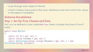 How to Effectively Query a Nested Object Dictionary with Key/Value Matching in C#