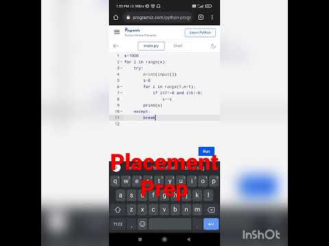 Add number series 2 #pythonsolution #Bankofamerica coding || by placement prep placementprep