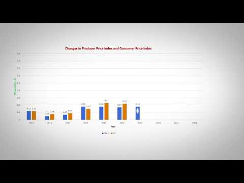 Changes in PPI and CPI-U from 2013 to 2022