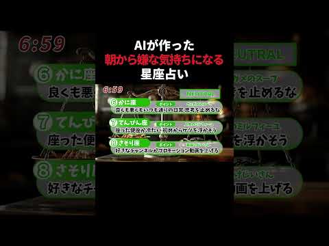 AIが作った「朝から嫌な気持ちになる占い」#shorts