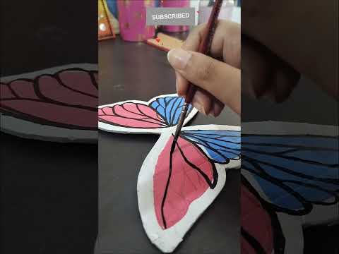 🦋💖✨#shorts #crafts #diy #tutorial#art#artist#creative #recycle#handmade#madalaart#butterfly#painting
