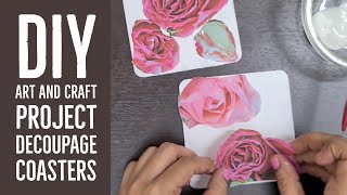 Decoupage Coaster | Pidilite Fevicreate | Unboxing and Making | DIY KIT | M&P Bliss