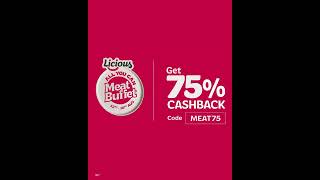 Get up to 75% Cashback* | Licious All You Can Meat Buffet