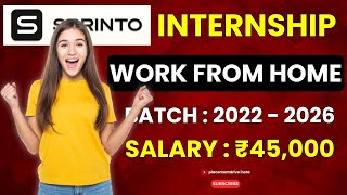 Work From Home Fullstack Intern & Recruitment Intern 💻 Earn ₹45K with Sprinto!
