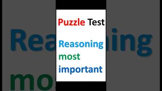 Puzzle Test Reasoning | Exam Crack Karne Wali Trick 🔥 #Reasoning #puzzletest