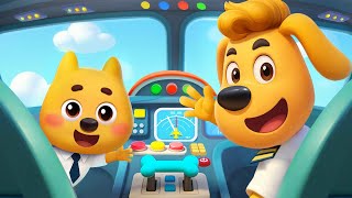 Dodo's Airplane Flying Adventure | Jobs Pretend Play | Sheriff Labrador | Kids Cartoon | BabyBus