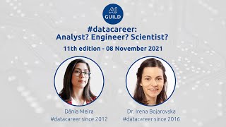 #datacareer - Analyst? Engineer? Scientist? - 11th Edition with Irena Bojarovska and Dânia Meira