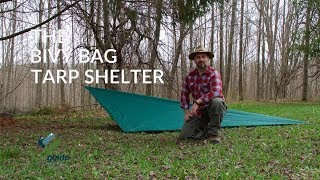 EASY Emergency TENT Set Up | The Bivy Bag Tarp Shelter - A GREAT Tarp Layout!