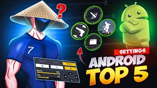 TOP 5 Most Important Settings⚙️For Android phone 📲 | Free Fire Headshot Settings ⚙️ | M1NX🖤