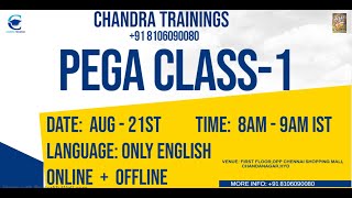 PEGA CLASS-1 || New Batch MAR 5 2025 || Check Desc || Call +91 8106090080