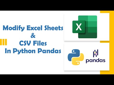 modify excel sheets and csv files using python pandas