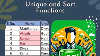 Let's Learn Unique and Sort Function in Excel