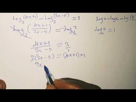 Logarithmic functions WAEC NECO JAMB SSCE GCE NABTED NECO JAMB