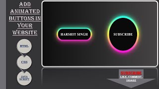 Add Animated Buttons in your Website using HTML and CSS.