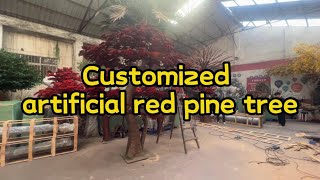 🌲How to Decorate Commercial Spaces with a Artificial Large Red Pine Bonsai Tree Designers & Hotels