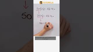 Order of Operations: Solve 5×5×2-12÷4 #Math #TheOrderOfOperations #OrderOfOperationsForBeginners