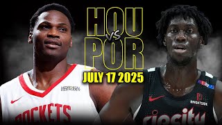 Houston Rockets vs Portland Trail Blazers Full Game Highlights - July 17, 2025 | NBA Summer League