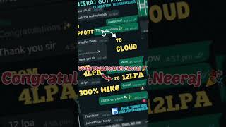 Our Student Neeraj Got Placed in MNC  300% HIke | Besant Technologies BTM