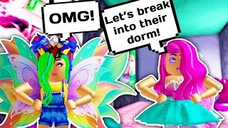 WE BROKE INTO THEIR DORM ROOM! // Roblox Royale High School w/ Cybernova // Royale High Secret!