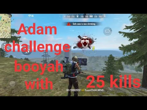 free fire game Adam challenge with 25 kills