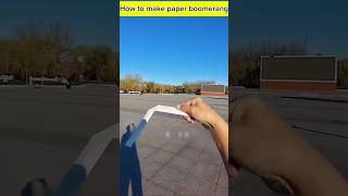 The V shape paper boomerang 🪃