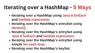Iterating over a HashMap | Different Ways to Iterate over HashMap in Java (Includes Java 8)