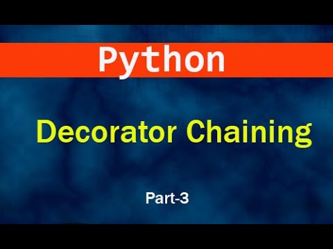 Decorator Chaining in Python