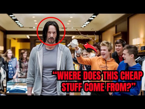 Rich Teen Mocks Keanu Reeves at the Mall – Freezes When He Buys the Entire Store!