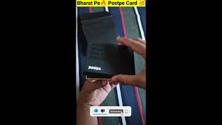 Bharatpe Postpe Card Unboxing 🥳🔥Postpe Paylater | Postpe credit card #shorts #unboxing