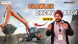 Tata Hitachi Crawler Excavator EX215LC | Bharat Mobility 2025 | MachanX