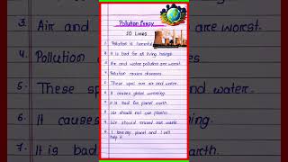 10 lines essay on pollution in english l Pollution Essay in English l #pollutionessay