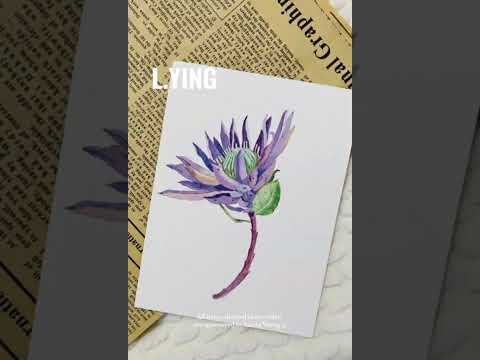 手绘水彩｜淡淡的紫色