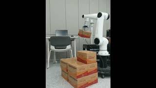 산업 로봇 소형 박스 물류 팔레타이징 (palletizing) 자동화 시뮬레이션 및 데모