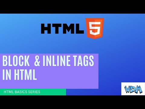 HTML block and inline tags