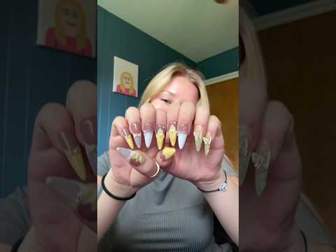 nailphoria nails i’m obsessedddd🤩 #nailtransition #newnails #springnails #pressonnails #yellownails