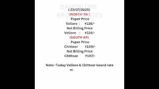 Today(23-07-25)South AP North TN Board Rate