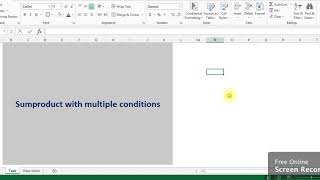 Sumproduct formula with multiple criteria (Date range) in excel