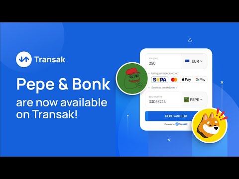 PEPE & BONK Now Available on Transak | Buy with Fiat