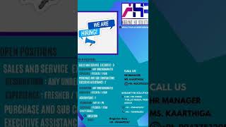 WE ARE HIRING #jobvacancy #jobsearch #jobseekers #fresherjobs #experiencedjobs #dreamjobopportunity