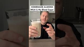 Homemade almond milk recipe that’s easy on my blood sugar. #bloodsugar #almondmilkrecipe