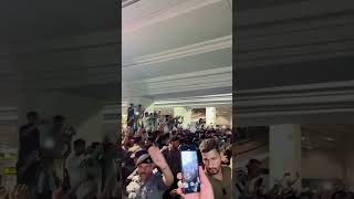 Arshad Nadeem's Historic Welcome at Lahore Airport | Water Cannon Salute | Exclusive Scenes #shorts