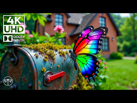 Wings of the Rainbow 4K 🦋🎶 | Soothing Piano & Butterfly Moments in a Forgotten Garden