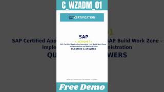 C_WZADM_01 Exam Dumps | SAP Certified Application Associate