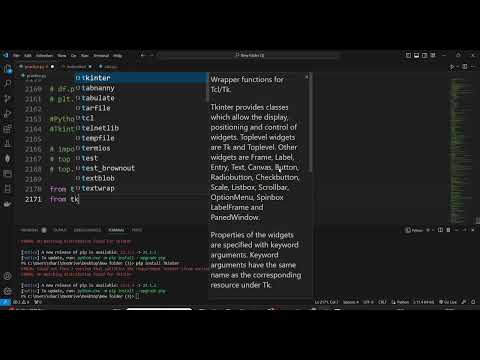 Python GUI Tkinter toolkit