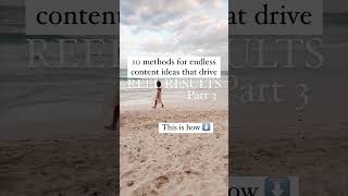 Top Go-To Methods for Countless Content Ideas #shorts #socialmediamarketing