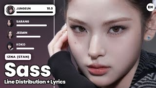 izna (이즈나) - "SASS" | Line Distribution + Lyrics