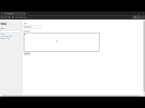 CS50 Project1 Wiki Submission