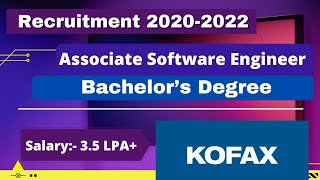 KOFAX Off Campus Drive For 2022 Batch | Kofax Recruitment 2021 | Kofax Hiring 2020 Batch