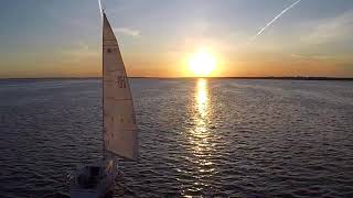 Sunset through Sea! 🦅🌍✈️